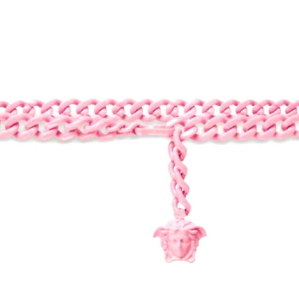 ISO—- VERSACE PINK PLASTIC CHAIN BELT—- LOOKING TO BUY